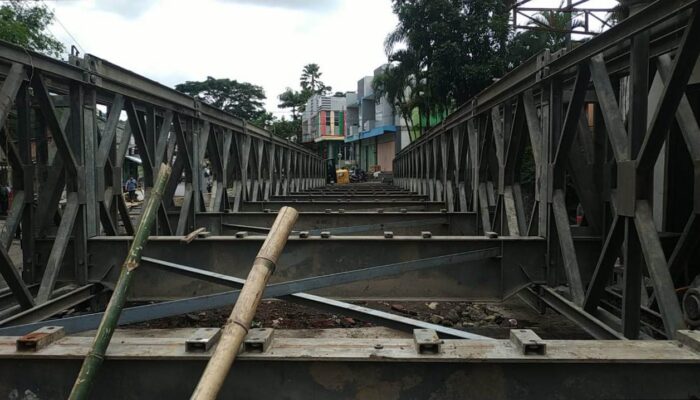 Jembatan Bailey Sonokembang Kota Malang Dikebut, Pengerjaan Capai 65 Persen