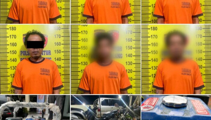 Polres Malang Ringkus Komplotan Pencuri Pompa Air yang Beraksi Berulang di Bantur