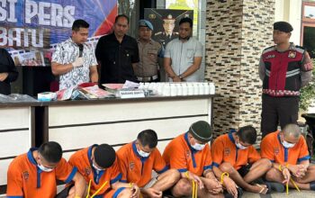Polres Batu Ungkap 5 Kasus Narkoba dan 6 Tersangka dengan BB Senilai Ratusan Juta