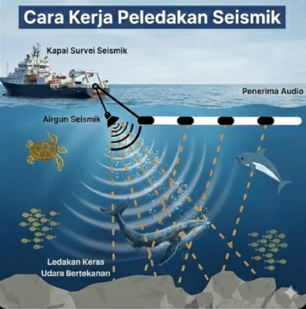 Gelombang Seismik Migas Dinilai Picu Risiko Ekologi Laut Selatan Jawa, Aktivis Lingkungan Minta Evaluasi Menyeluruh