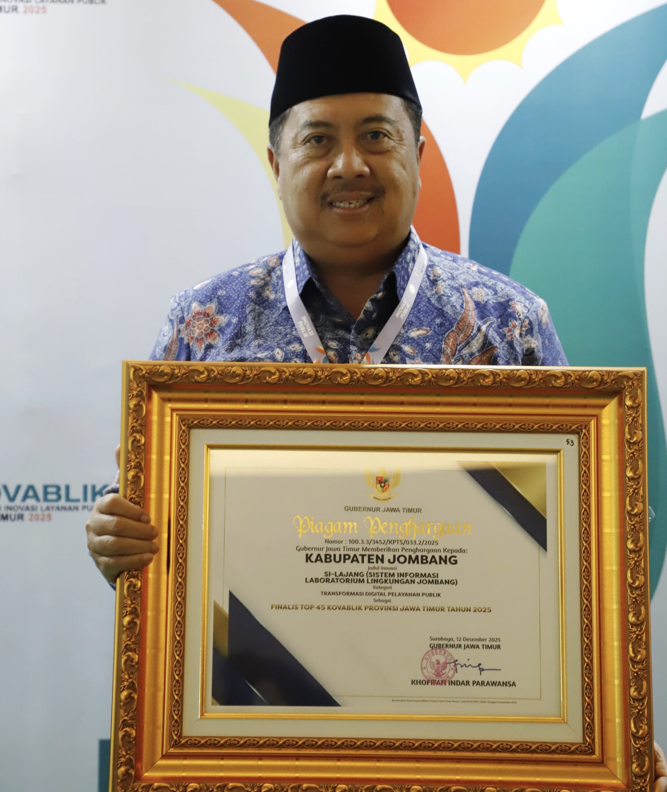 Pemerintah Kabupaten Jombang, kembali menorehkan prestasi membanggakan di tingkat Provinsi Jawa Timur.