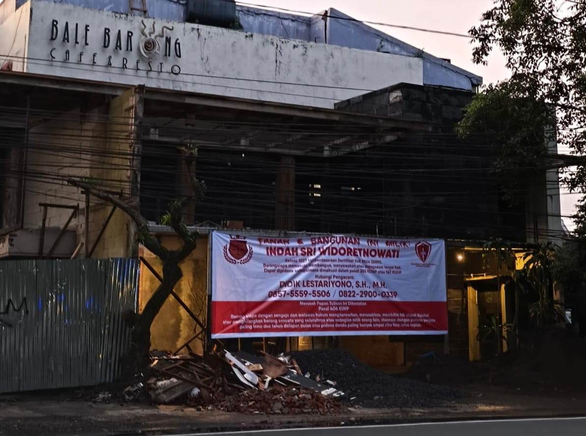 Bekas Resto Balebarong Diserobot, Diduga untuk Jadi Dapur MBG