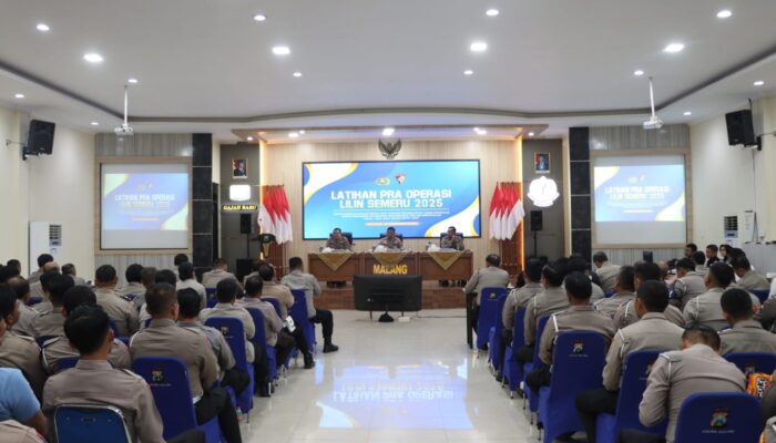 Jelang Nataru, Polres Malang Matangkan Operasi Lilin Semeru 2025 Libatkan 258 Personel