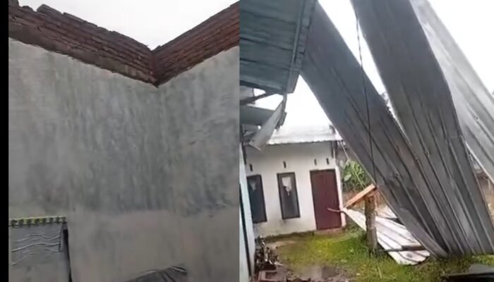 Belasan Rumah Warga Purwoasri Singosari Rusak Diterjang Hujan Deras Disertai Angin Kencang