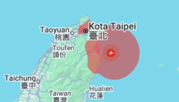 Gempa 7,0 SR Guncang Lepas Pantai Yilan Taiwan, Getaran Dirasakan di Sejumlah Kota