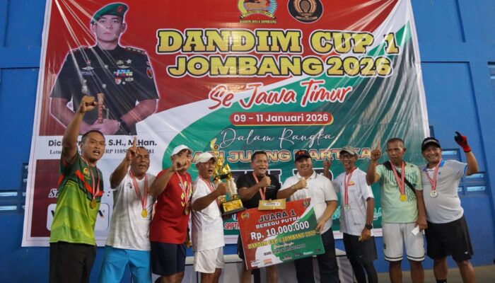 Kontingen Baveti Kota Malang Lolos jadi Juara, Turnamen Tenis Lapangan Dandim Cup I 2026 Jombang