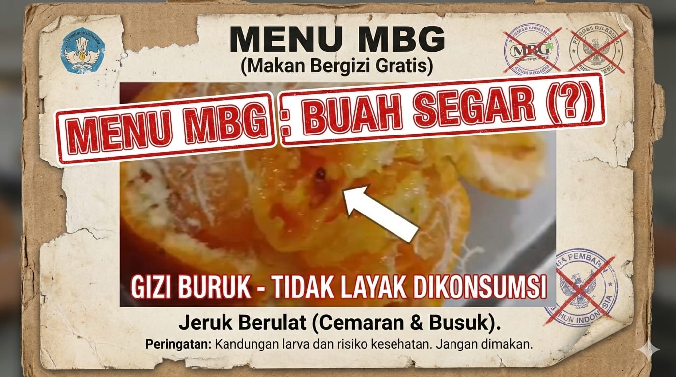 Diduga Kuat Sudah Busuk dan Berulat, Menu Buah Dapur MBG Yayasan Garuda Adidaya Sampang Tuai Sorotan
