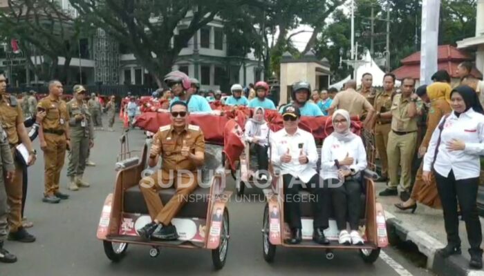 Program Presiden Dimulai di Malang, 200 Becak Listrik Disalurkan untuk Tukang Becak