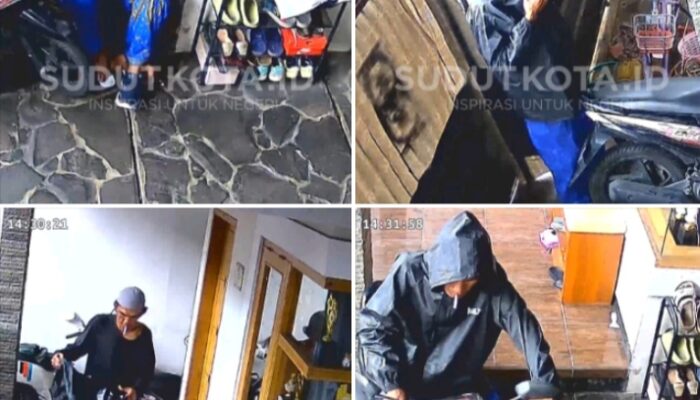 Santai Sambil Merokok, Maling Gasak Motor Beat di Pandanwangi, Aksi Terekam CCTV Siang Hari