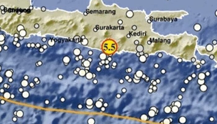 Gempa Magnitudo 5,5 Guncang Timur Laut Pacitan, Getaran Dirasakan hingga Malang