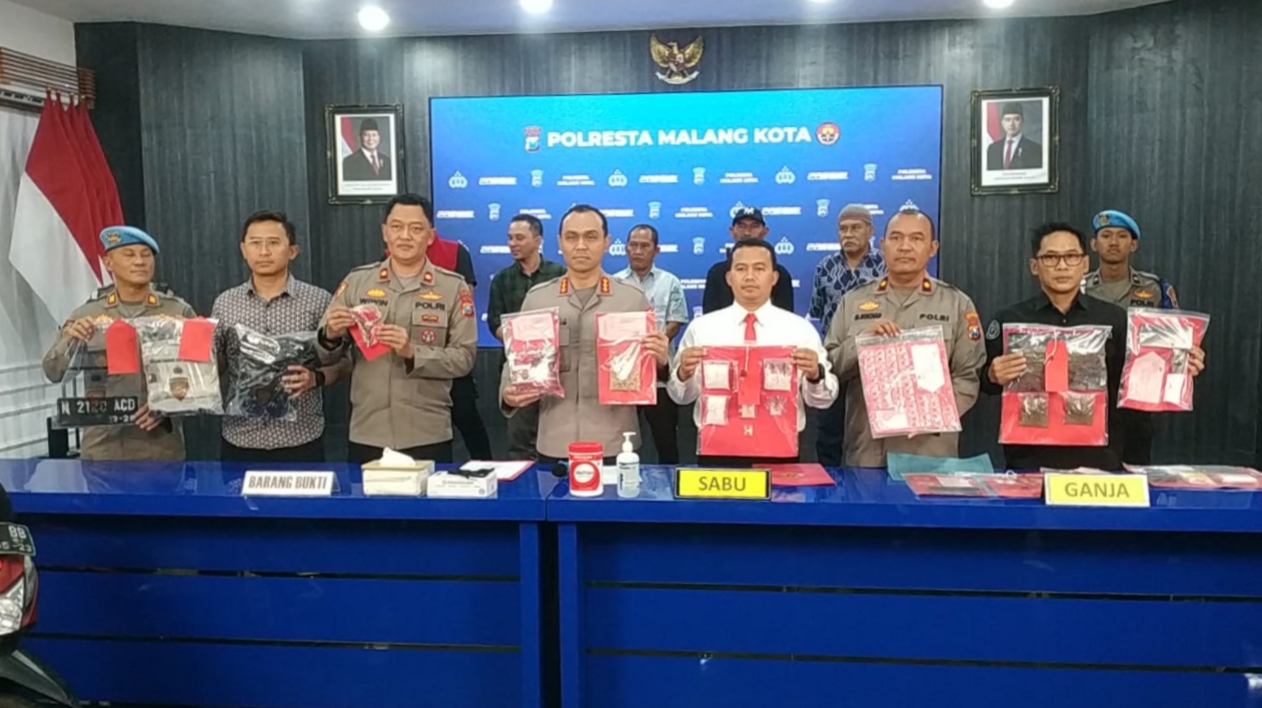 Polresta Malang Kota Ungkap 19 Kasus Narkotika, Nilai Barang Bukti Justru Naik