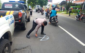 Kecelakaan di Jalan Raya Blimbing Gudo Jombang, Pengendara Motor Meninggal di TKP