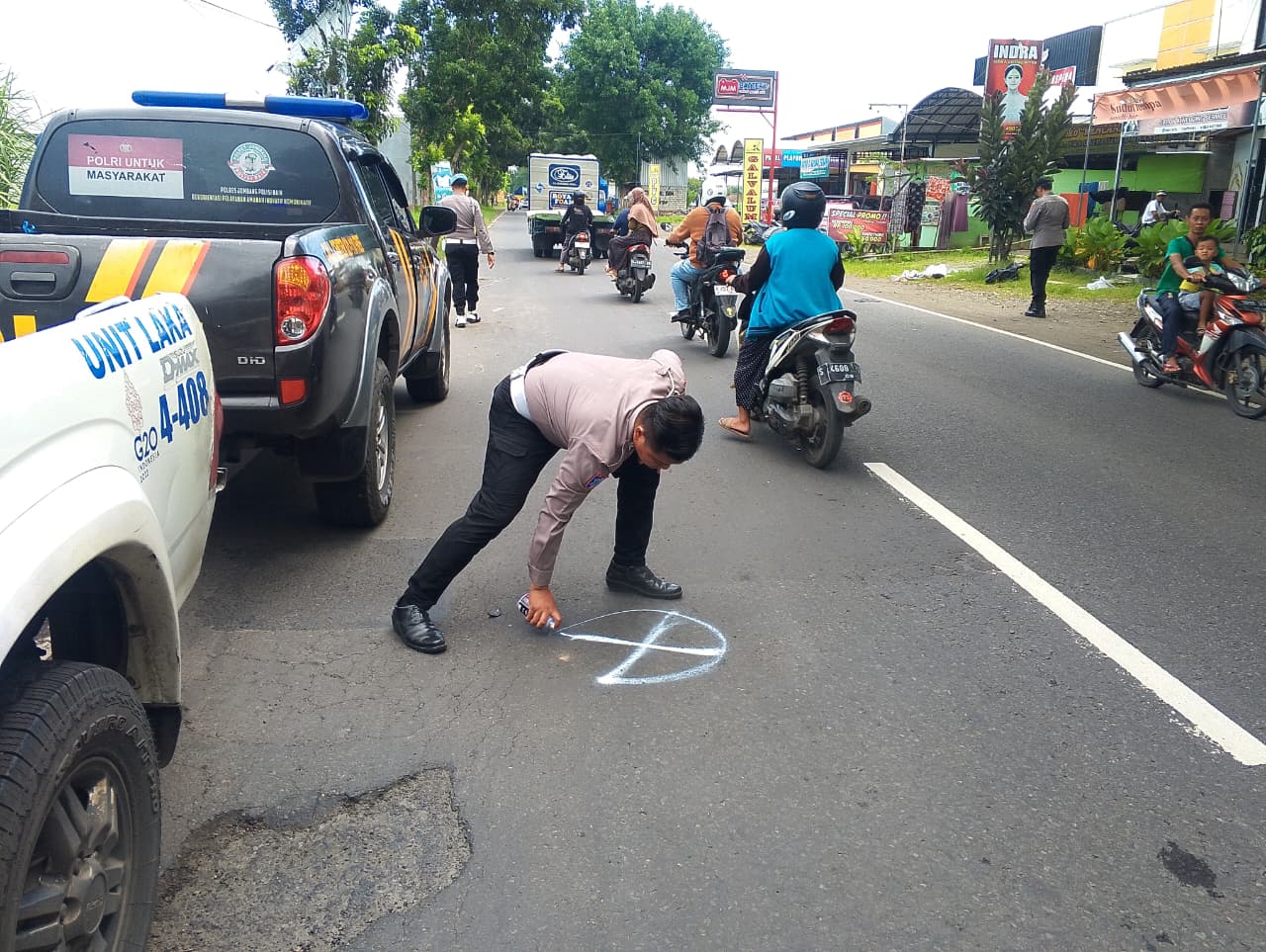 Kecelakaan di Jalan Raya Blimbing Gudo Jombang, Pengendara Motor Meninggal di TKP