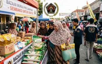PWI Sampang Gelar Bazar Sembako Murah Gandeng Disperta KP dan Bulog