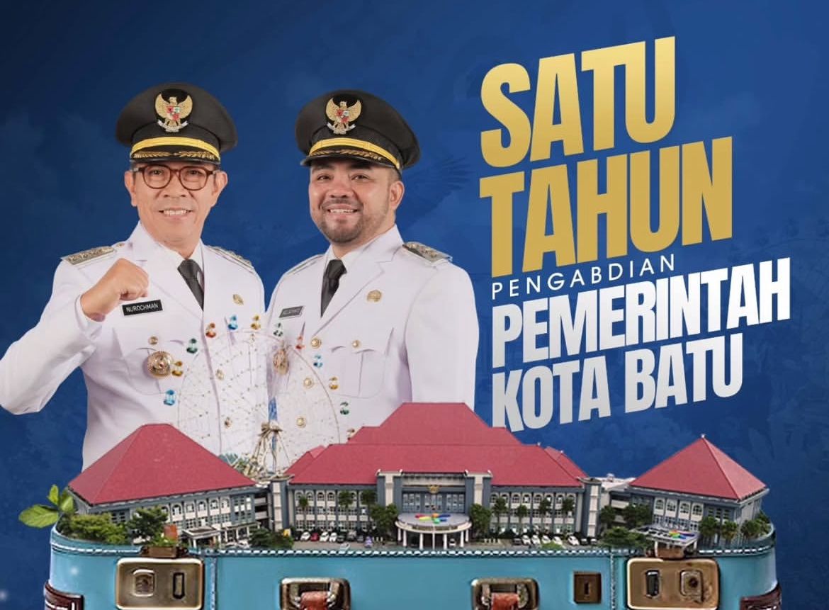 Pemerintah Kota Batu mencatat sejumlah capaian penting selama satu tahun kepemimpinan Wali Kota Batu Nurochman bersama Wakil Wali Kota Heli Suyanto.