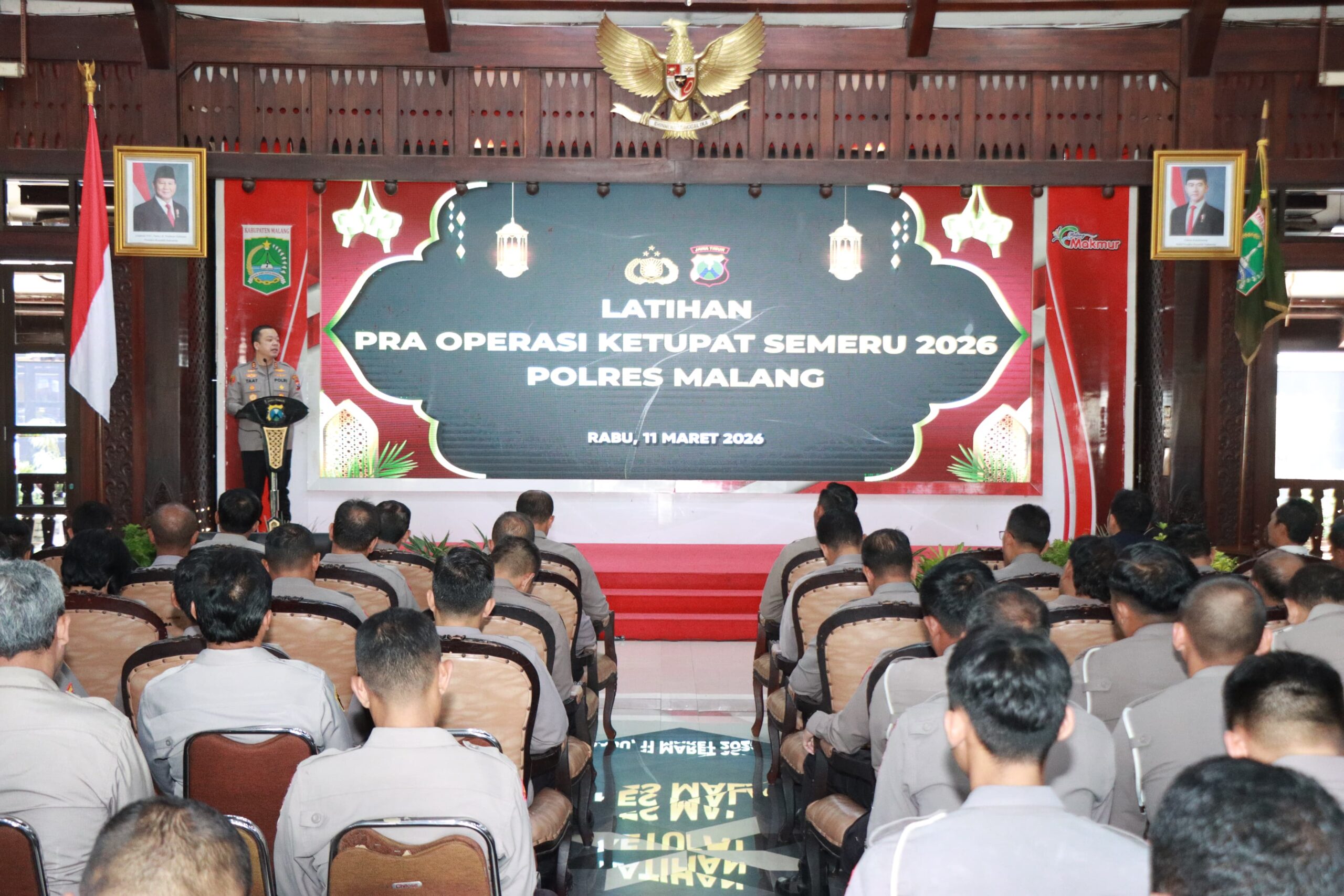 Polres Malang Matangkan Kesiapan Pengamanan Lebaran Lewat Latpraops Ketupat Semeru 2026