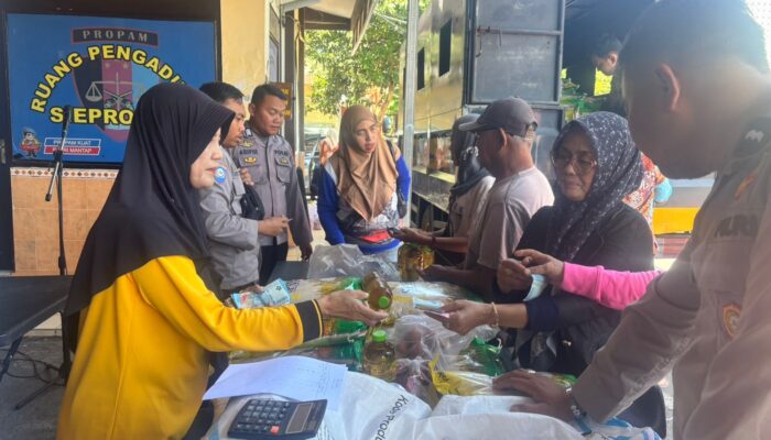 Polres Sampang Gelar GPM dan Himbau Pedagang Tidak Lakukan Bapokting