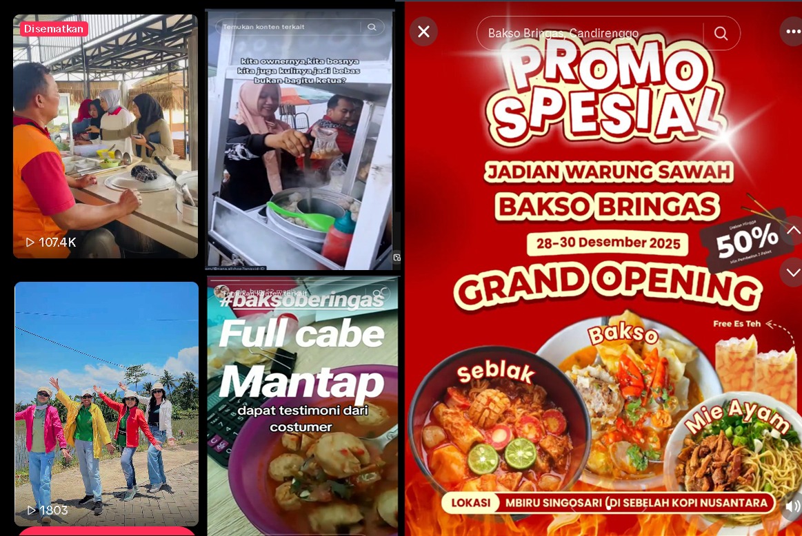 Bakso memang sudah lama menjadi primadona kuliner di wilayah Malang Raya. Di tengah banyaknya pilihan bakso dengan berbagai varian menu, Bakso Bringas Singosari hadir menawarkan sesuatu yang berbeda, yakni perpaduan cita rasa dan panorama alam yang memanjakan mata.