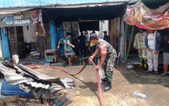 4 Kios di Pasar Warna-Warni Landungsari Malang Ludes Dilalap Api