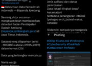 Sebanyak 100 ribu data Badan Pendapatan Daerah (Bapenda) Jombang diduga bocor dan beredar di dark web, memicu kekhawatiran terkait keamanan data pribadi warga dan sistem layanan publik daerah.