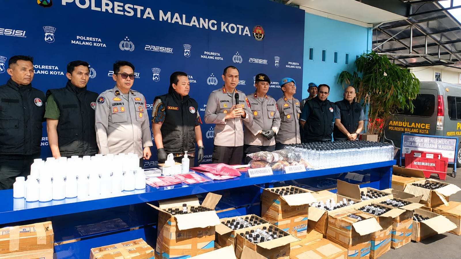 Polisi Tangkap Pengedar Narkoba Lowokwaru, Sita 53 Ribu Pil Dobel L dan 7,2 Kilogram Ganja