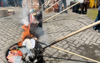 Ribuan Gram Narkoba hingga Uang Palsu Dimusnahkan Kejari Kota Malang