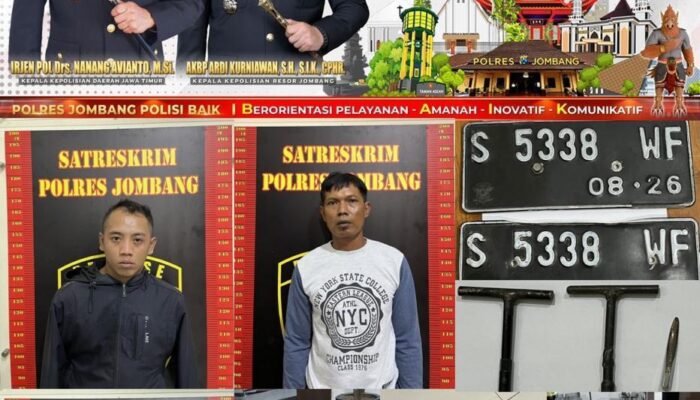 Polisi Tangkap 3 Pelaku Curanmor di Jombang, Sasar Motor Petani di Area Sawah