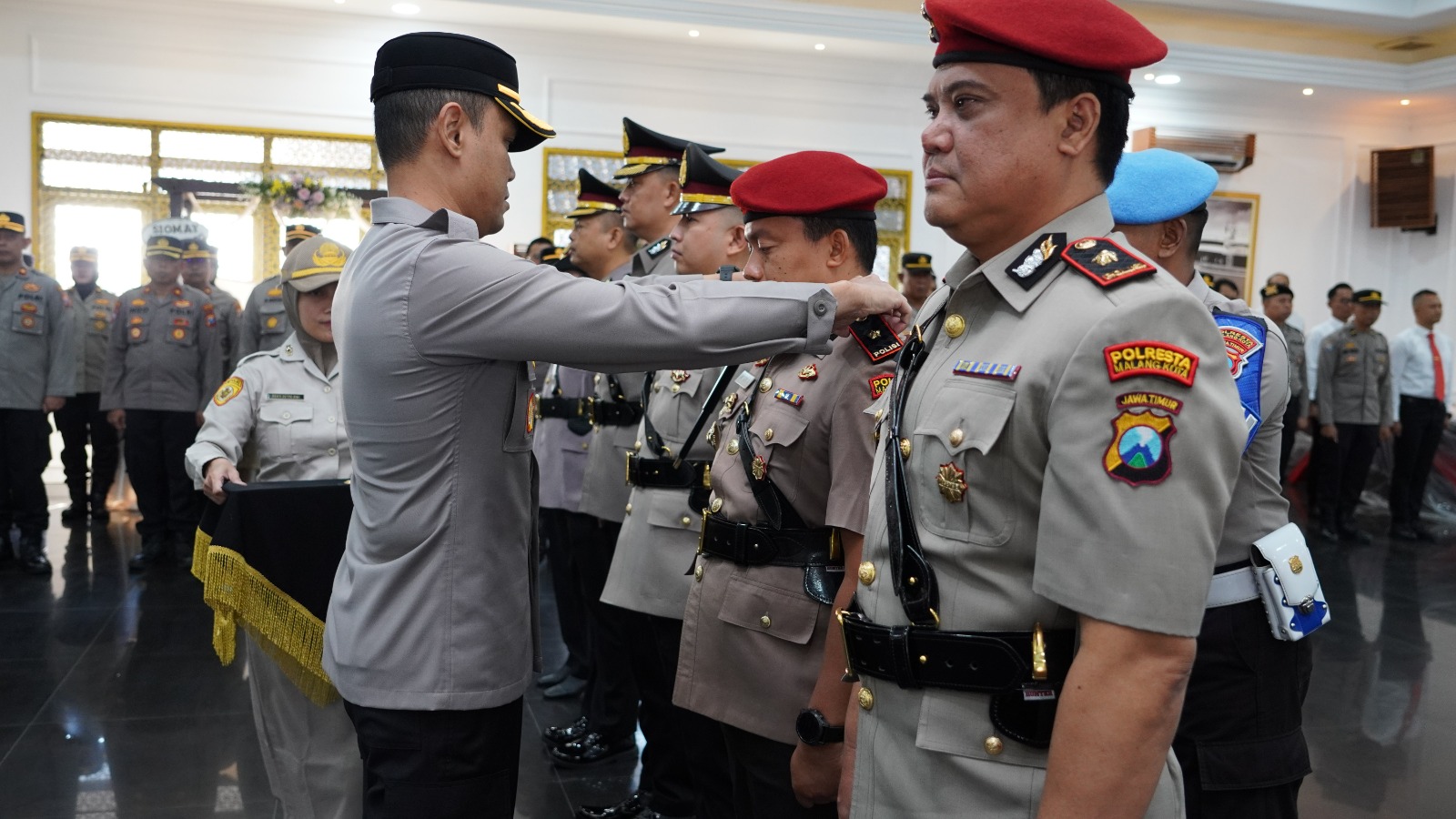 Mutasi Pejabat Polresta Malang Kota, Kapolresta Tekankan Pelayanan Profesional dan Humanis