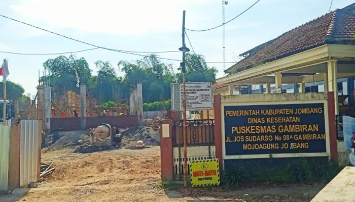 Proyek Rp 3,3 Miliar Puskesmas Gambiran Jombang Minus Progres