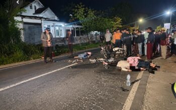 Adu Banteng Dua Motor di Poncokusumo, Warga Berhamburan ke Jalan Usai Dengar Benturan Keras