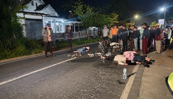 Adu Banteng Dua Motor di Poncokusumo, Warga Berhamburan ke Jalan Usai Dengar Benturan Keras