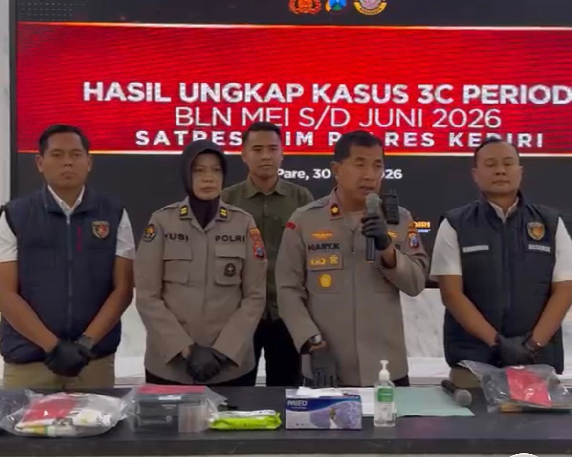 Satreskrim Polres Kediri Ungkap Lima Kasus Pencurian
