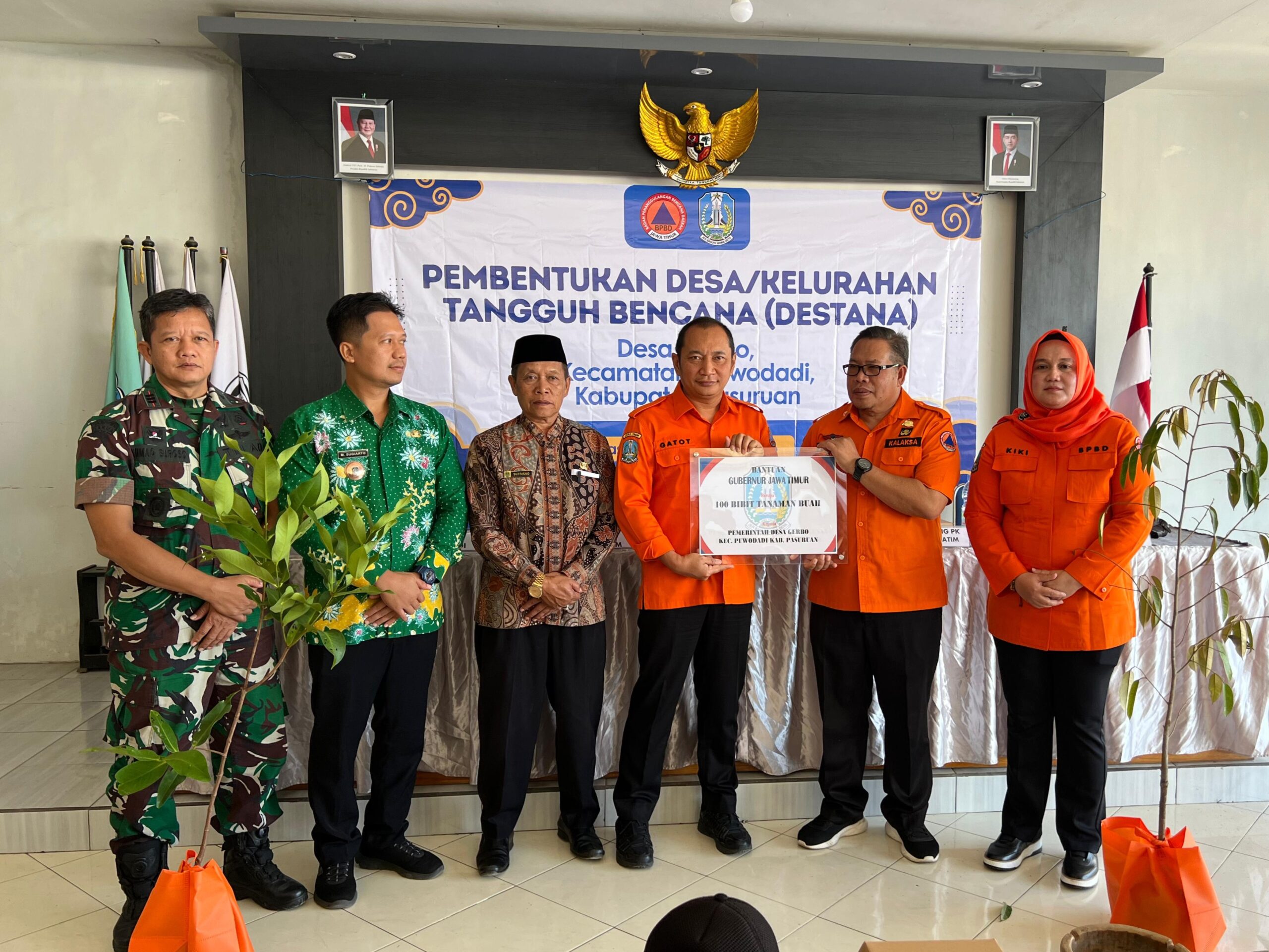 BPBD Jatim Bentuk Desa Tangguh Bencana di Gerbo Pasuruan, Perkuat Kesiapsiagaan Warga Hadapi Risiko Bencana
