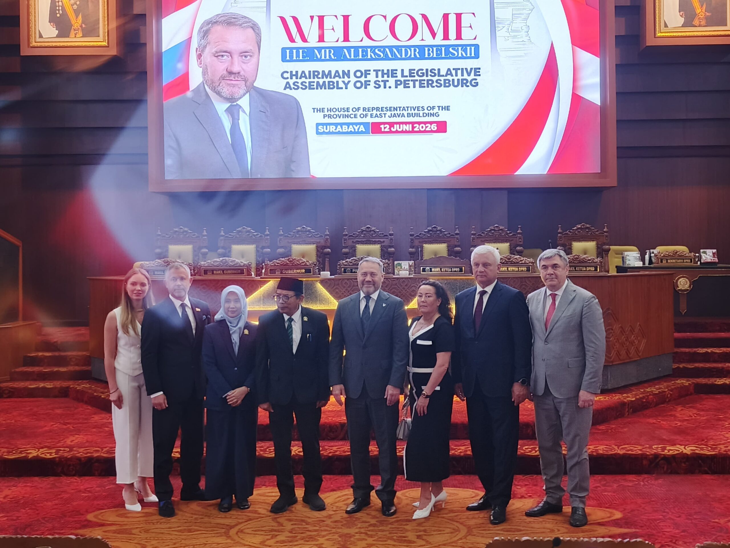 Kunjungi DPRD Provinsi Jatim, Ketua DPRD Kota St Petersburg-Rusia Tawarkan Kerjasama Bilateral
