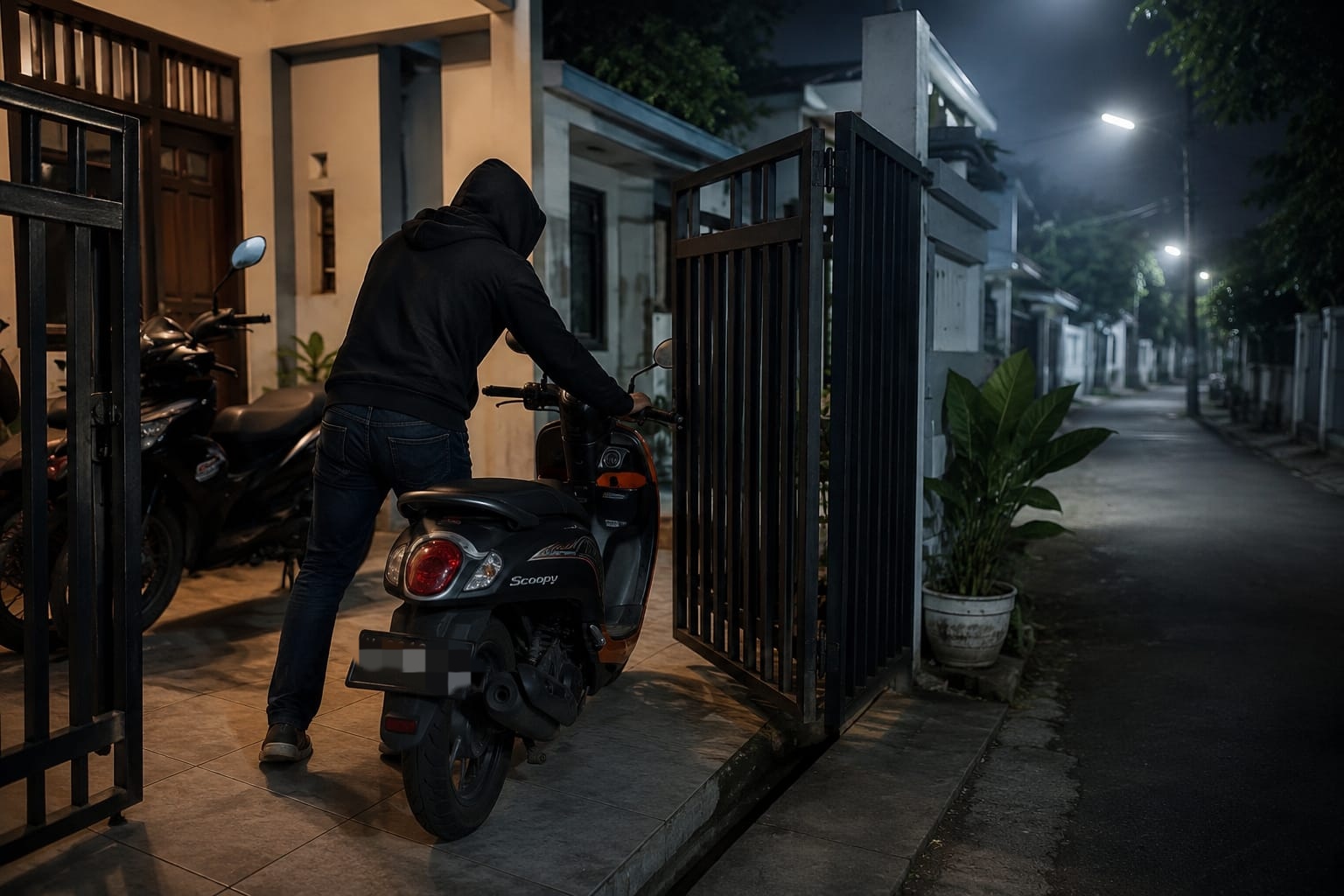 Scoopy Milik Karyawan Swasta Raib Saat Ditinggal Salat Subuh, Polresta Malang Kota Selidiki Pelaku