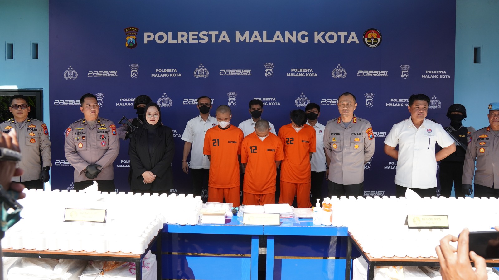 Polresta Malang Kota Bongkar Jaringan Narkoba Lintas Daerah, Sita 2 Kilogram Sabu dan Hampir Setengah Juta Pil Double L