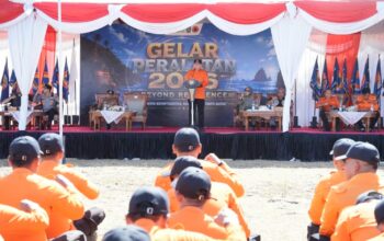 Ratusan Personel BPBD Se-Jatim Simulasi Penanganan Bencana di Gelar Peralatan 2026
