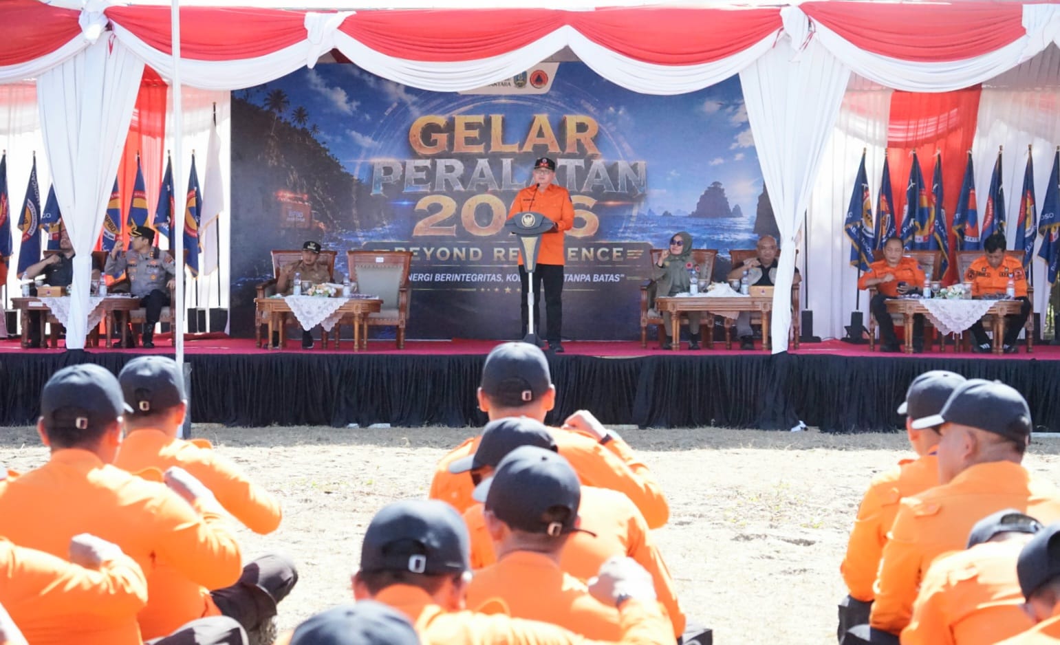 Ratusan Personel BPBD Se-Jatim Simulasi Penanganan Bencana di Gelar Peralatan 2026