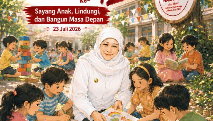 Peringati HAN 2026, Khofifah: Penuhi Hak dan Lindungi Anak, Itu Investasi Menuju Indonesia Emas 2045