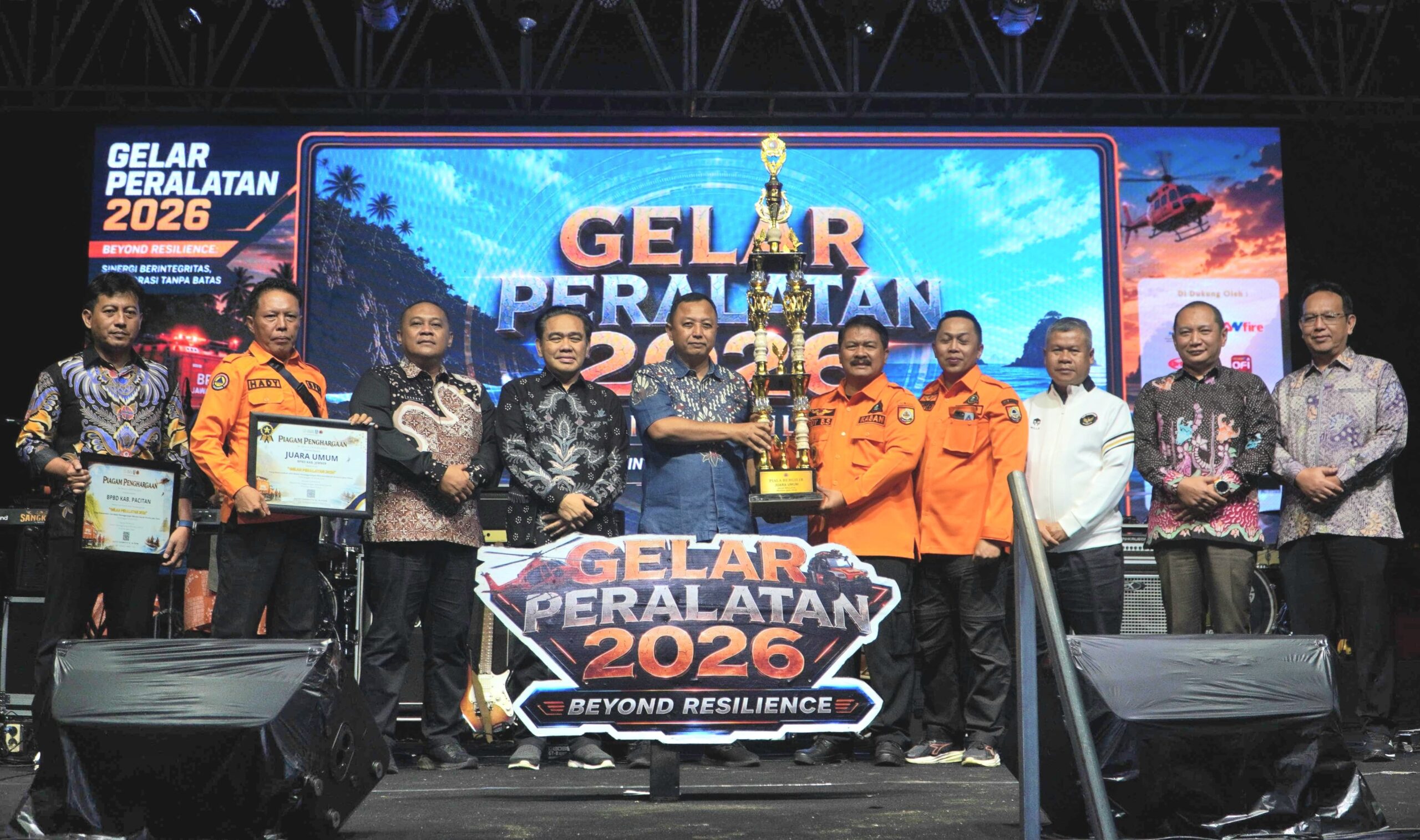 BPBD Jember Sabet Juara Umum Gelar Peralatan PB Jatim 2026 di Pacitan