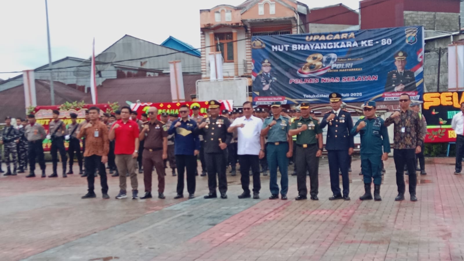 Polres Nisel Gelar Upacara Peringatan Hari Bhayangkara ke-80