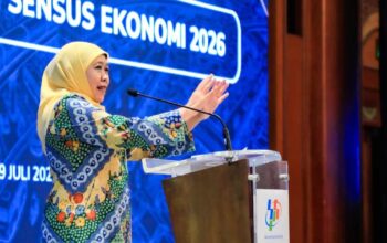 Rakornas Sensus Ekonomi 2026 di Surabaya, Khofifah: Data BPS Fondasi Pembangunan Presisi dan Kebijakan Tepat Sasaran