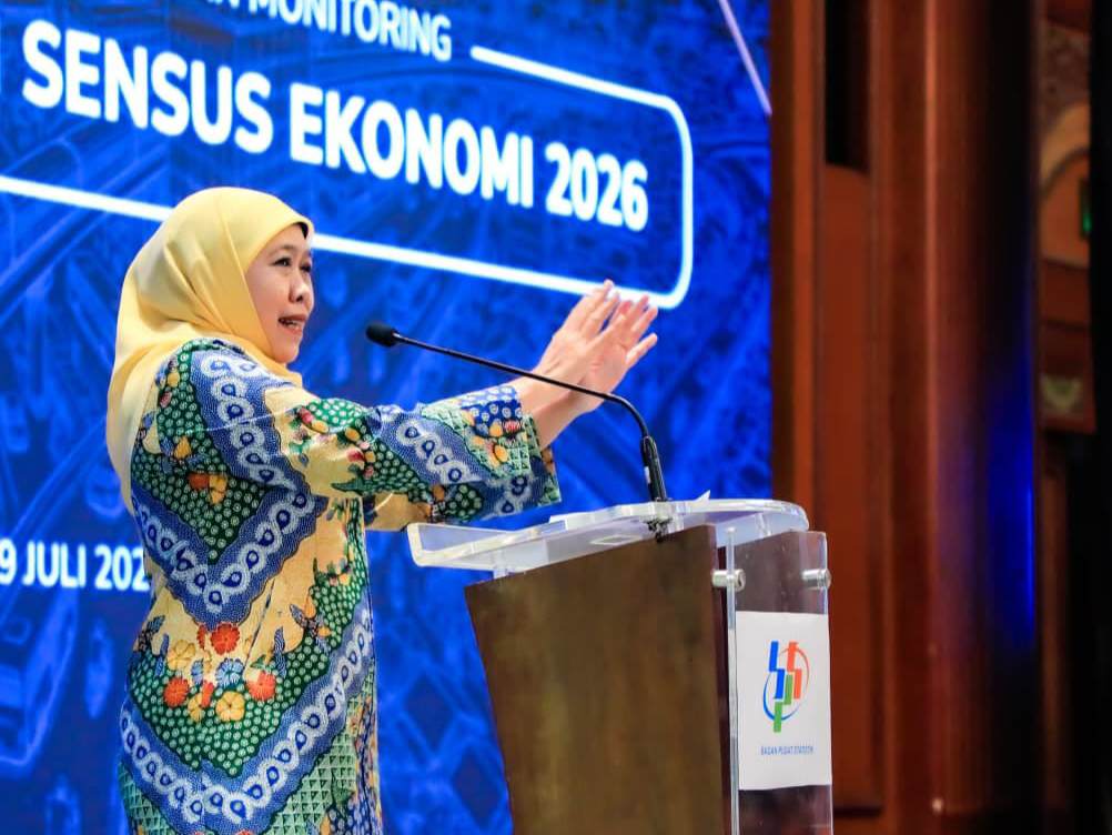 Rakornas Sensus Ekonomi 2026 di Surabaya, Khofifah: Data BPS Fondasi Pembangunan Presisi dan Kebijakan Tepat Sasaran