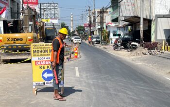 Dinas Perhubungan Kota Kediri Terapkan Rekayasa Lalu Lintas, Penutupan Jalan PB Sudirman