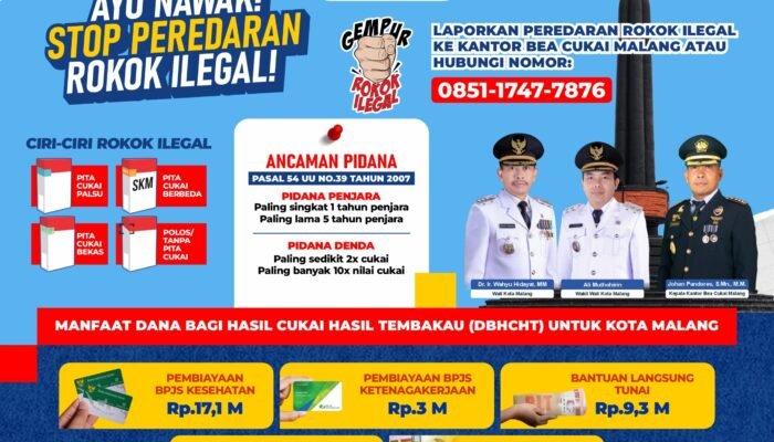 Gempur Rokok Ilegal, Pemkot Malang Libatkan Karang Taruna dan KIM