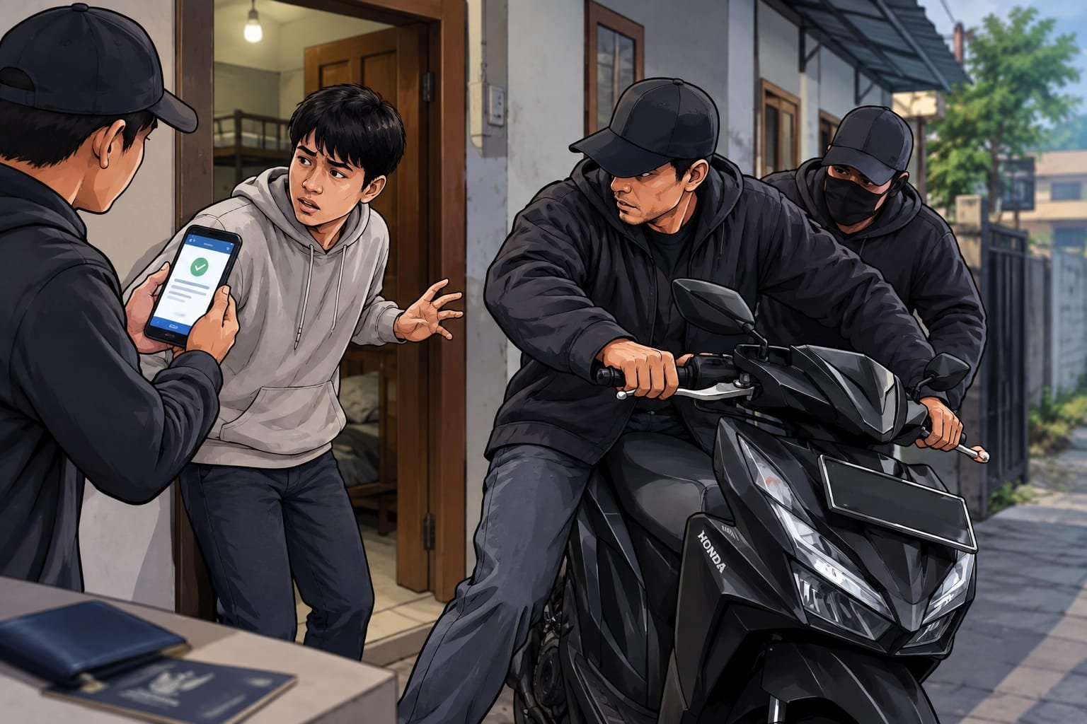 Waspada! Modus Makelar Bodong, Motor Mahasiswa Malang Dibawa Paksa
