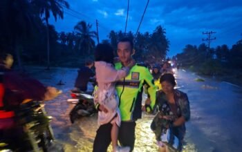 Reaksi Cepat Polres Nias Selatan Dalam Menangani Banjir