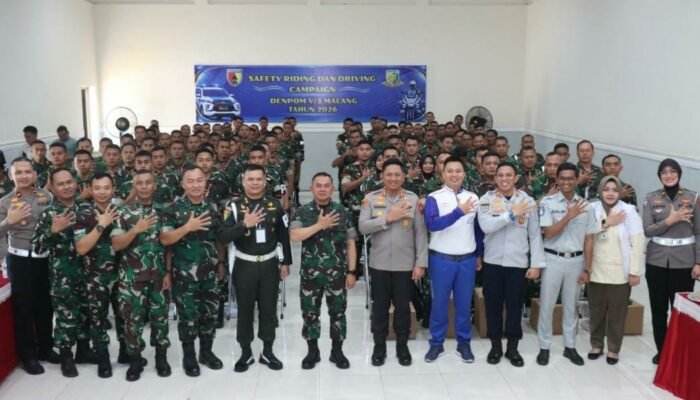 Prajurit TNI Wajib Tertib di Jalan, Denpom V/3 Malang Gelar Safety Riding dan Driving