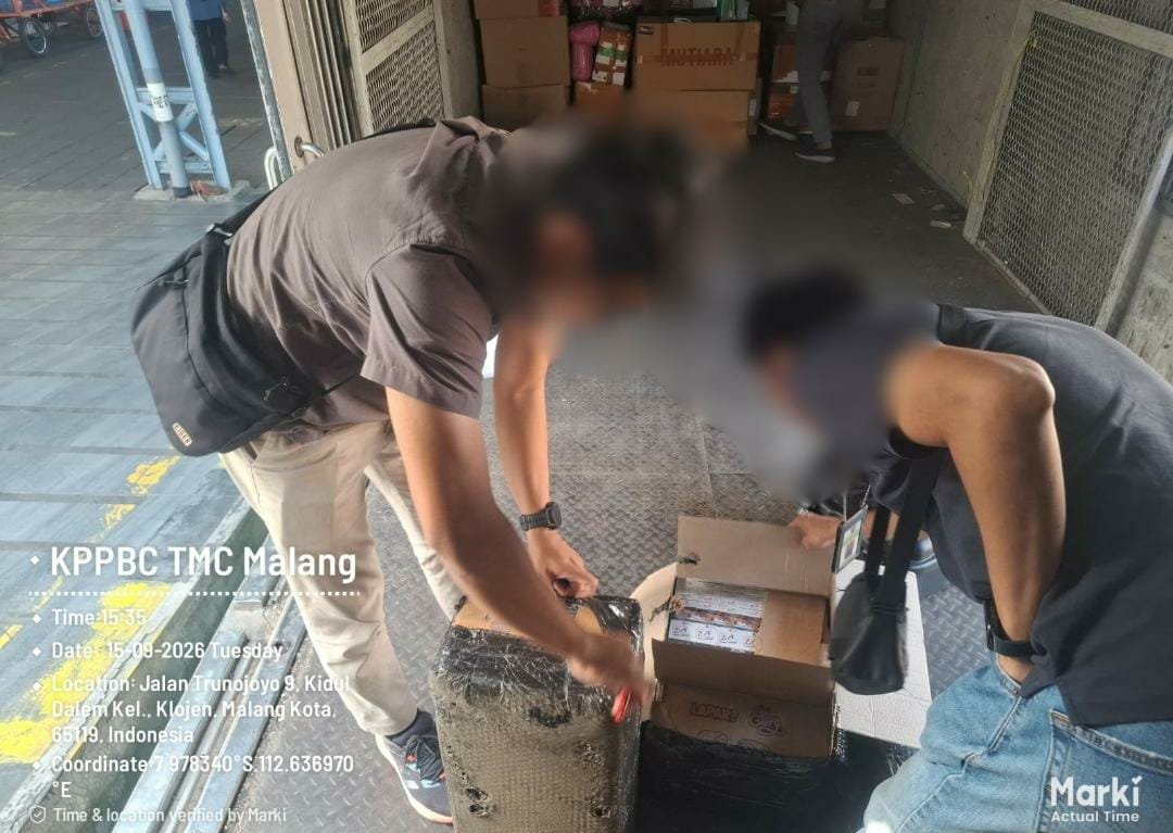 Jalur Ekspedisi Dibidik, Bea Cukai Malang Amankan 134 Ribu Batang Rokok Ilegal