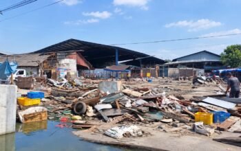 Lapak Dibongkar, Area Barat Pasar Induk Gadang Kini Lebih Lebar